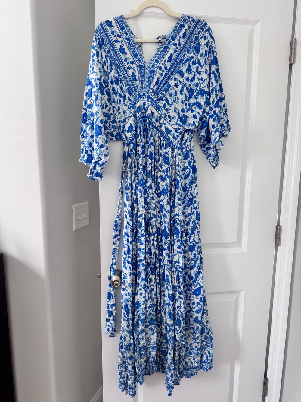 Baltic Born Blue and White Floral Maxi Dress